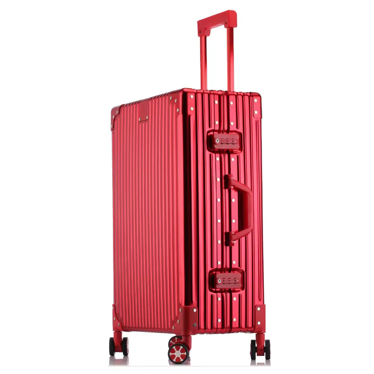 Valise aluminium rouge argentée - Valisair
